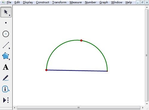 So zeichnen Sie einen Halbkreis mit einem geometrischen Skizzenblock