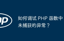 如何调试 PHP 函数中未捕获的异常？