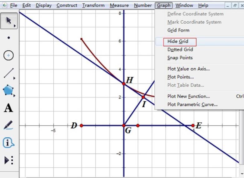 Detailed steps to show and hide geometry sketchpad grid