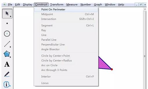 Tutorial grafik mengenai animasi gerakan mata tindakan pad lakar geometri pada tiga sisi segitiga