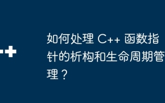 How to deal with destruction and life cycle management of C++ function pointers?
