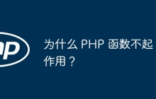 为什么 PHP 函数不起作用？