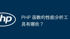 Welche Leistungsanalysetools gibt es für PHP-Funktionen?