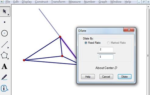 Rakan yang menggunakan Geometric Sketchpad untuk mencipta grafik yang serupa.