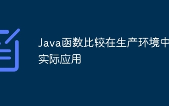 Application pratique de la comparaison des fonctions Java dans un environnement de production