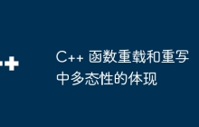 C++ 函数重载和重写中多态性的体现