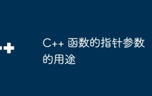 C++ 函数的指针参数的用途