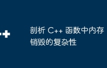 剖析 C++ 函数中内存销毁的复杂性
