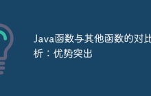 Java函数与其他函数的对比分析:优势突出