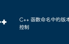 C++ 函数命名中的版本控制