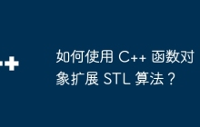 如何使用 C++ 函数对象扩展 STL 算法?