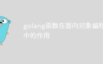 Le rôle des fonctions golang dans la programmation orientée objet