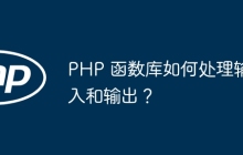 PHP 函数库如何处理输入和输出?