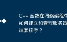 C++ 函数在网络编程中如何建立和管理服务器端套接字?