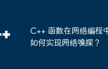 C++ 函数在网络编程中如何实现网络嗅探?
