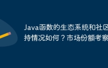 Java函数的生态系统和社区支持情况如何？市场份额考察
