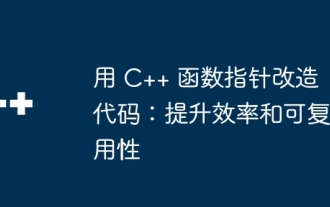 Transform code with C++ function pointers: improve efficiency and reusability