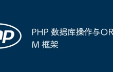 PHP 数据库操作与ORM 框架