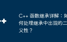 C++ 函数继承详解：如何处理继承中出现的二义性？