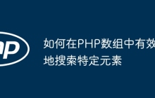 如何在PHP数组中有效地搜索特定元素