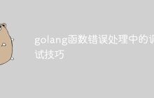 golang函数错误处理中的调试技巧