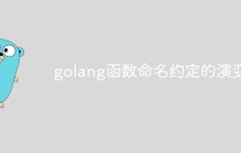 golang函数命名约定的演变