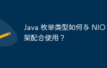 Java 枚举类型如何与 NIO 框架配合使用?