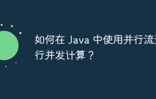 如何在 Java 中使用并行流进行并发计算？
