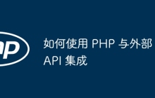 如何使用 PHP 与外部 API 集成