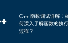 C++ 函数调试详解：如何深入了解函数的执行过程？