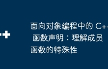 面向对象编程中的 C++ 函数声明：理解成员函数的特殊性
