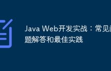 Java Web开发实战：常见问题解答和最佳实践