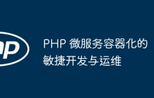 PHP 微服务容器化的敏捷开发与运维