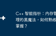 C++ 智能指针：内存管理的黑魔法，如何熟练掌握？