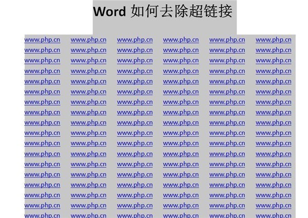 Word怎么快速去除超链接 Word快速去除超链接方法