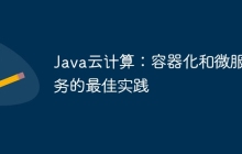 Java云计算：容器化和微服务的最佳实践