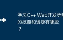 学习C++ Web开发所需的技能和资源有哪些？