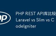 PHP REST API库比较：Laravel vs Slim vs CodeIgniter
