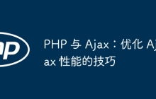 PHP 与 Ajax：优化 Ajax 性能的技巧