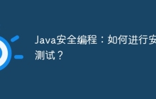 Java安全编程：如何进行安全测试？