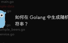 如何在 Golang 中生成随机字符串？