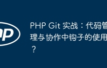 PHP Git 实战：代码管理与协作中钩子的使用？