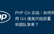 PHP Git 实战：如何利用 Git 提高代码质量和团队效率？