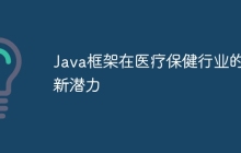 Java框架在医疗保健行业的创新潜力