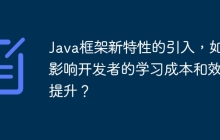 Java框架新特性的引入，如何影响开发者的学习成本和效率提升？