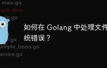 如何在 Golang 中处理文件系统错误？