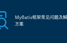 MyBatis框架常见问题及解决方案