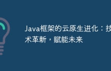 Java框架的云原生进化：技术革新，赋能未来