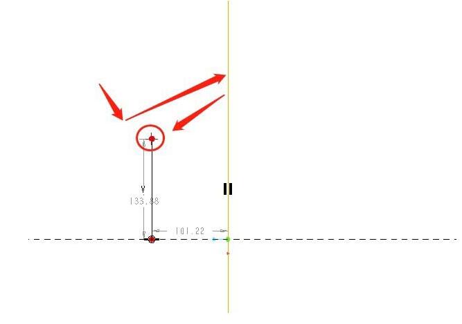 Proe草图标注对称点的尺寸的操作内容