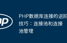 PHP数据库连接的进阶技巧：连接池和连接池管理